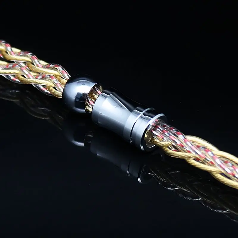 Imagem -05 - Prata Paládio Alumínio Foil Mais 7n Occ Gold Plating Fone de Ouvido Cabo Adequado para kz zs 10 Pro Tangzu Wan er Moondop Cabo Rca Jack mm cable 4.4 Core Cabo Litz Cabo 4.4 Ivipq529